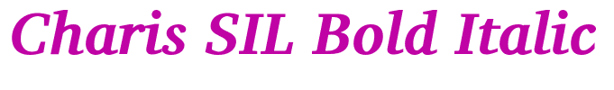 Charis SIL Bold Italic